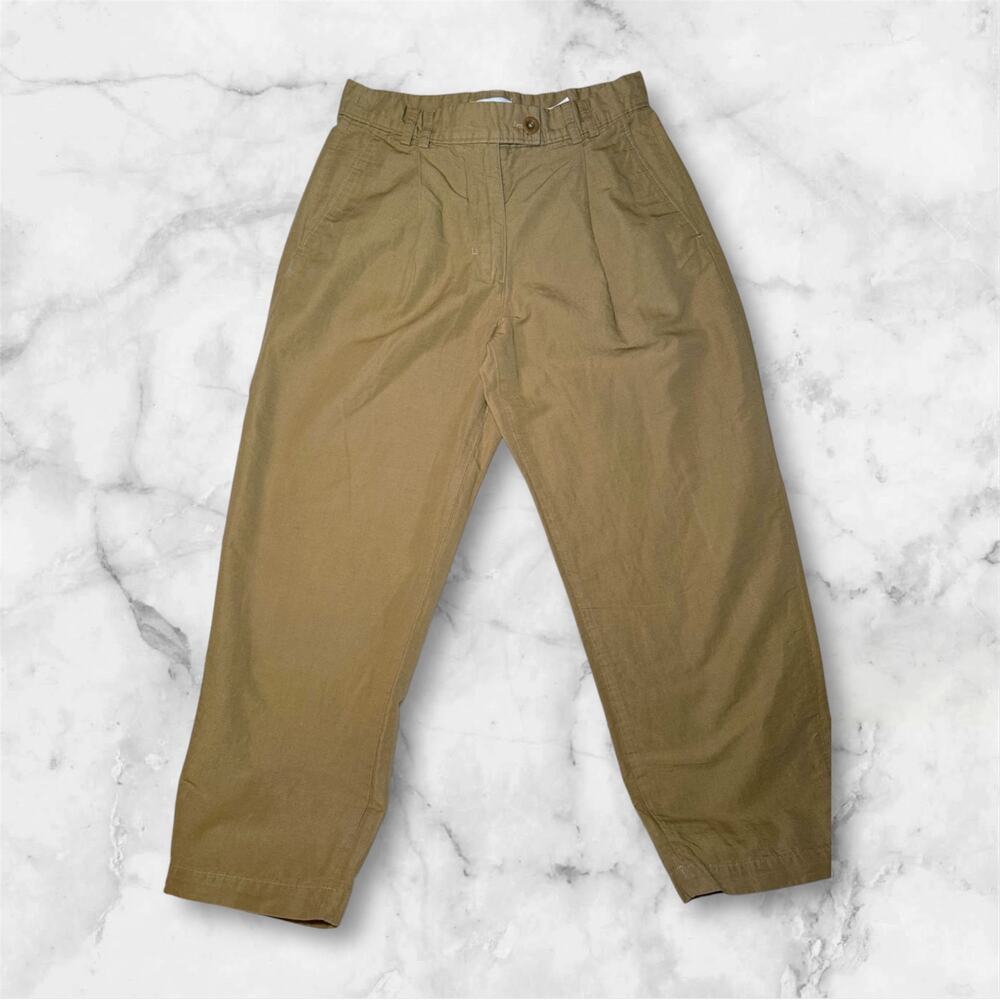 COS Tan Cropped Tapered Pants Womens US 4 EU 34 Minimalist Pants